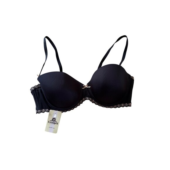 Btemptd Bra Womens 34C Push Up Black Strapless Adjustable - Picture 1 of 3